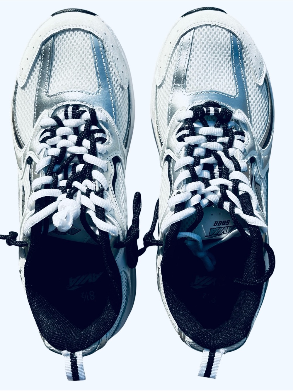 Avia 5000 Men’s Athletic Running Shoes White and Silver